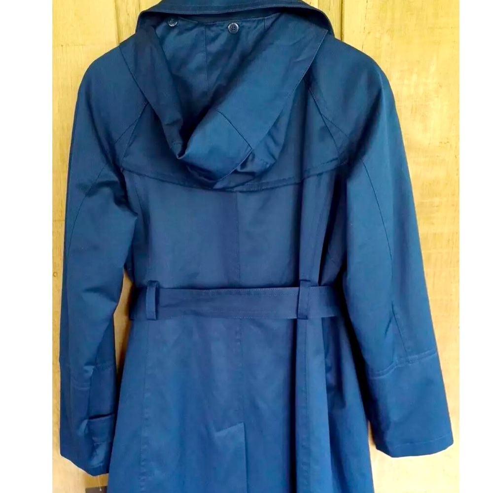 Gallery Women's Blue SP Coat w/Liner Belt Hood - Picture 2 of 3
